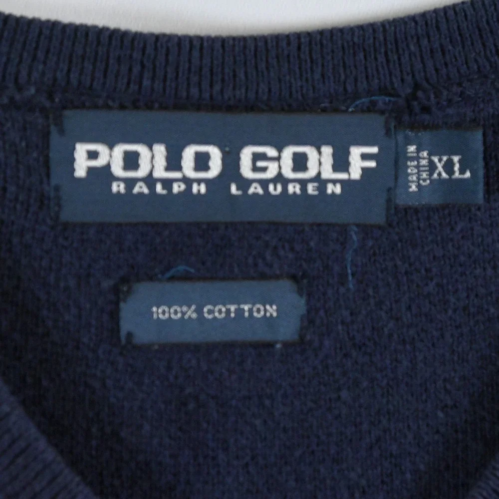 Polo Golf‎ Ralph Lauren Men's Navy V-Neck Sleeveless Sweater Vest XL